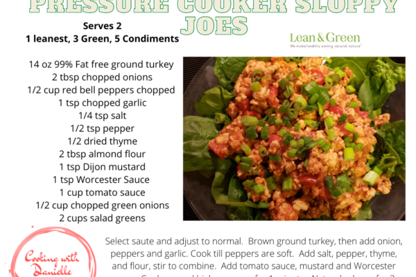 Lean and Green Pressure Cooker Sloppy Joes