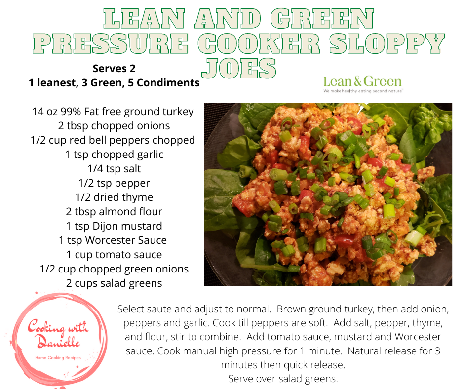 Lean and Green Pressure Cooker Sloppy Joes